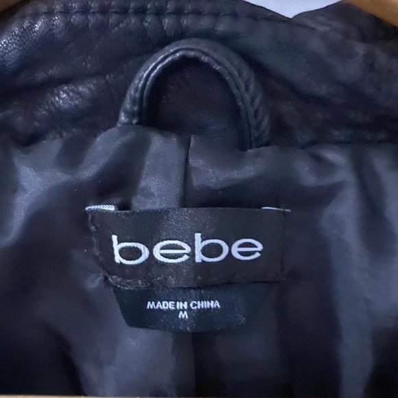 Bebe Cropped Leather Jacket - Picture 2 of 2